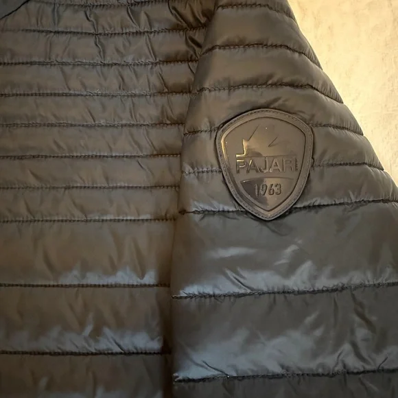 Pajar Puffer Jacket Mens XL Navy Lightweight Packable Hooded Windproof - Picture 5 of 8